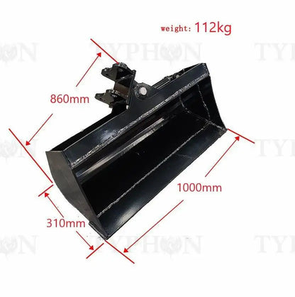 Excavator Attachment Tilt Bucket 39″ Hydraulic Tilting Bucket 1000mm Heavy Duty