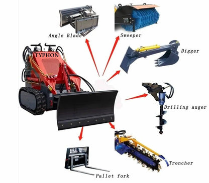 Brand New TYPHON STOMP 1,800lbs Mini Skid Steer 23HP Gas EPA Engine USA