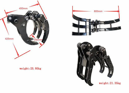 TYPHON Attachments Grapple Attachment for Mini Excavators Grabber USA