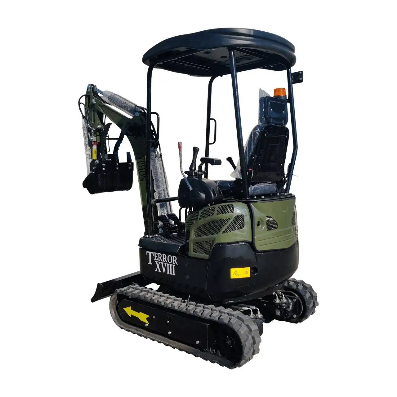 2025 4000 lb Typhon Terror XVIII Mini Excavator Rubber Track with Kubota Diesel Engine