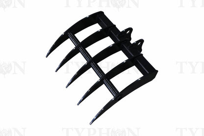 Mini Excavator Attachment Rake 22" Wide TYPHON Attachments For 2-3.5 ton Diggers