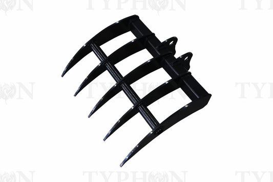 Mini Excavator Attachment Rake 22" Wide TYPHON Attachments For 2-3.5 ton Diggers