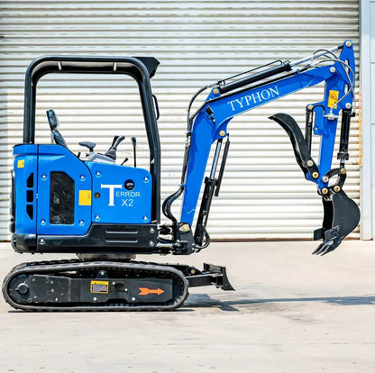 TYPHON TERROR X2 STORM Mini Excavator 2.5 Ton Diesel Kubota V1505 25HP Engine USA