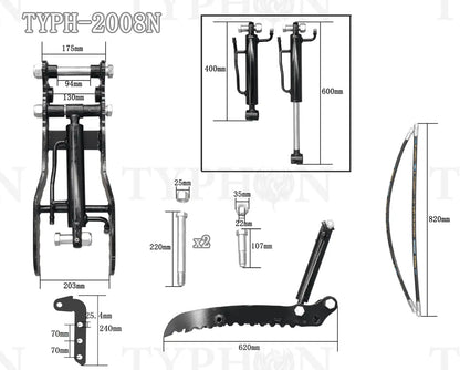 New Generic Attachment Hydraulic Thumb Clip For Mini Excavators
