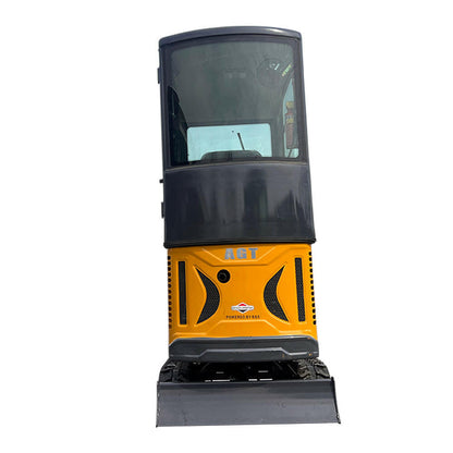1 Ton, B&S Engine Mini Small Cab Excavator w/ Hydraulic Thumb & Swing Boom | AGT-DM13-C