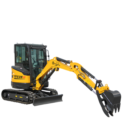 2.8 Ton, Yanmar Diesel Engine Mini Excavator w/ Hydraulic Thumb | CFG-STE35SR