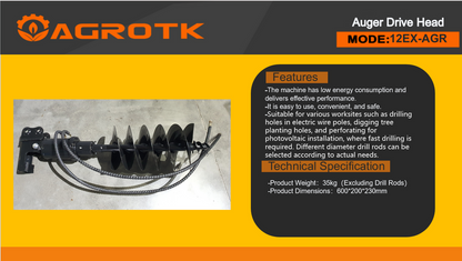 Bit Auger for AGT Mini Excavator | 12EX-AGR