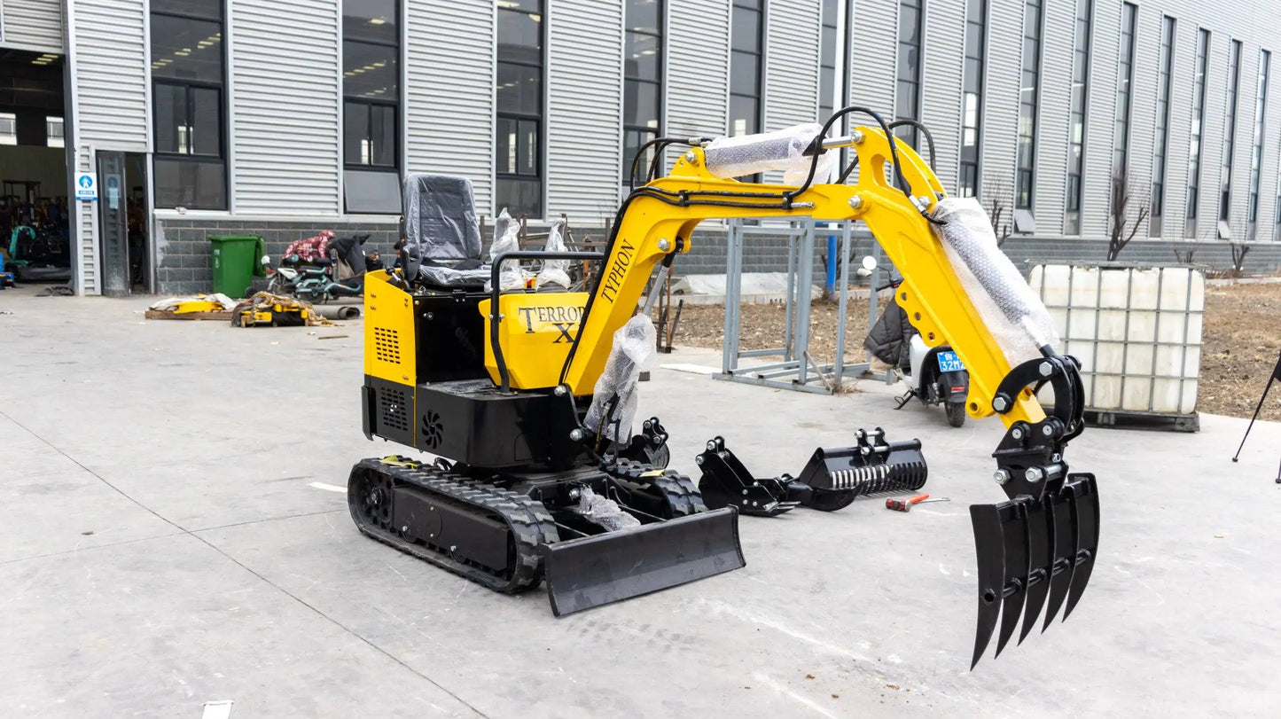Rake Mini Excavator Attachment for Grading, Leveling, Loosening , Removing Soil USA