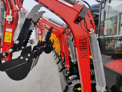 New 4,000 lb TYPHON Lux Mini Excavator Rubber Track with Kubota Diesel Engine USA