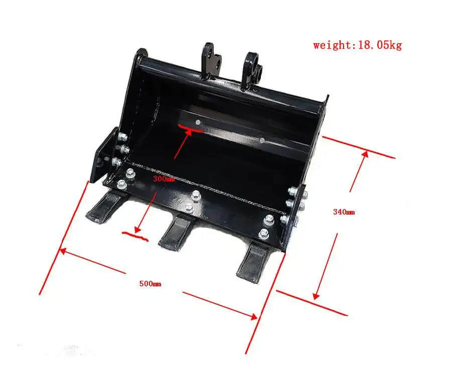 500mm Trenching Bucket General Purpose w teeth for Mini Excavator USA