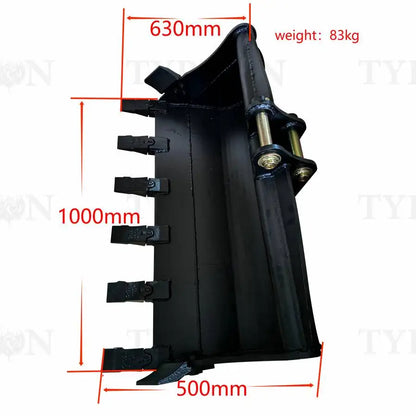 2ton Excavator Attachment 1000mm Rock Bucket Heavy Duty Trenching Bucket 39 inch