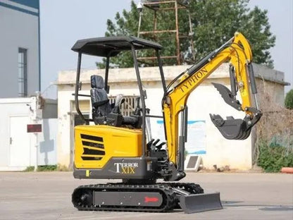 TYPHON TERROR XIX STORM Mini Excavator – 1.8 Ton Trench Digger with Boom Swing, Canopy