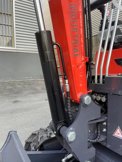 1 Ton, Upgraded Mini Excavator w/ Pilot Control & Swing Boom & Hydraulic Thumb & Features | AGT-DM12X-PLUS