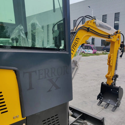 TYPHON Terror X Mini Excavator – 2,500lb Trench Digger w Cabin USA